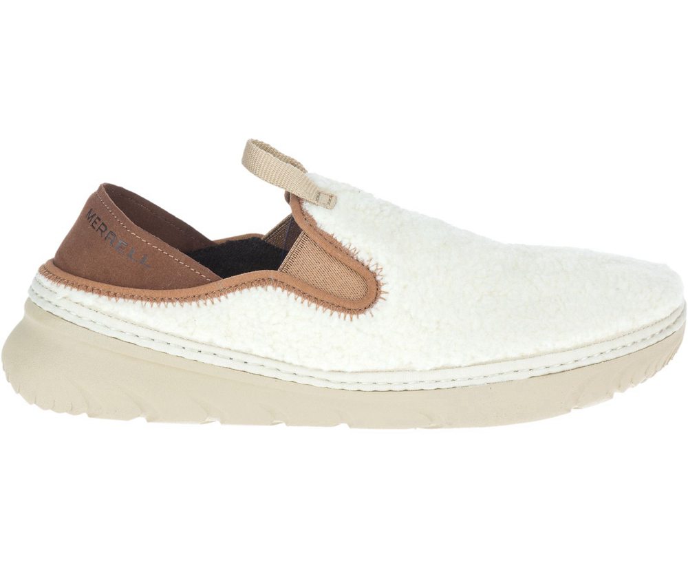 Merrell Slip Ons White - Hut Moc Cocoa - Womens 40IPFDLKA